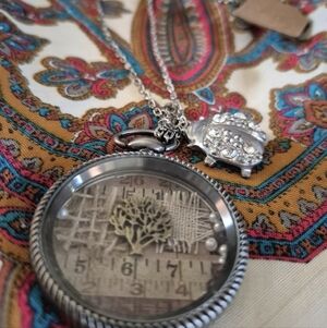 NecklaceHandmade 28" Opera Length Statement Necklace – Mixed Media Braided